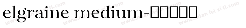 elgraine medium字体转换